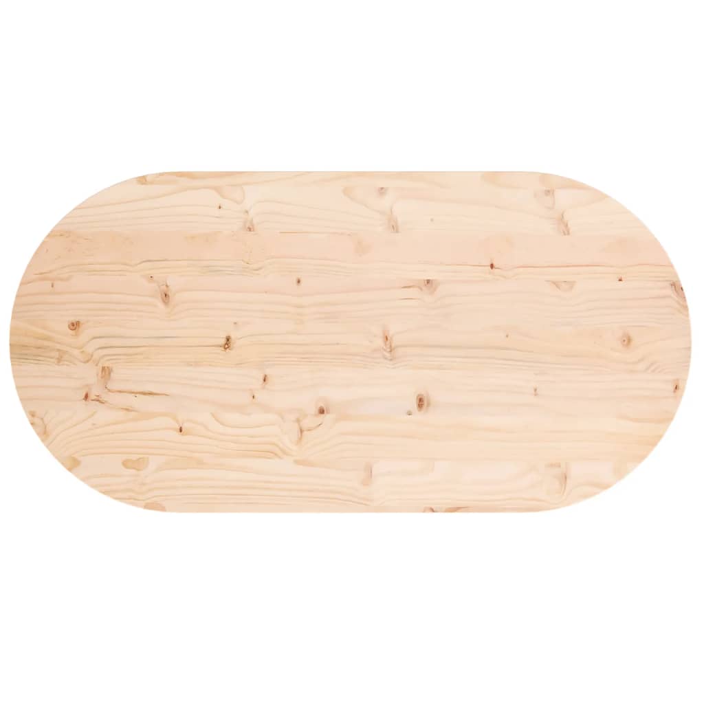 Bordsskiva 100x50x2,5 cm massivt trä furu oval