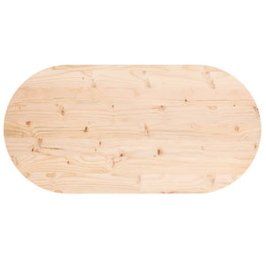 Bordsskiva 100x50x2,5 cm massivt trä furu oval