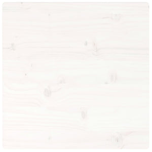 Bordsskiva vit 40x40x2,5 cm massiv furu fyrkantig