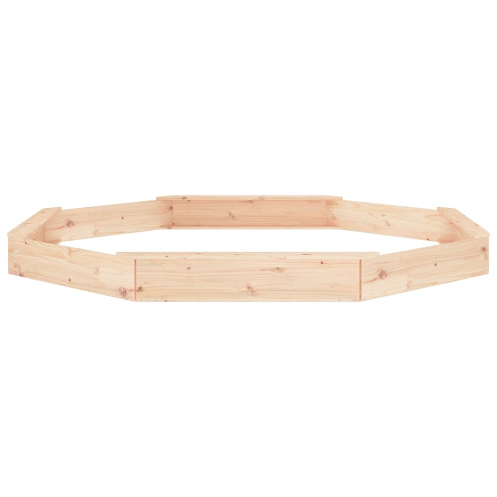 Sandlåda med säten oktagon massiv furu