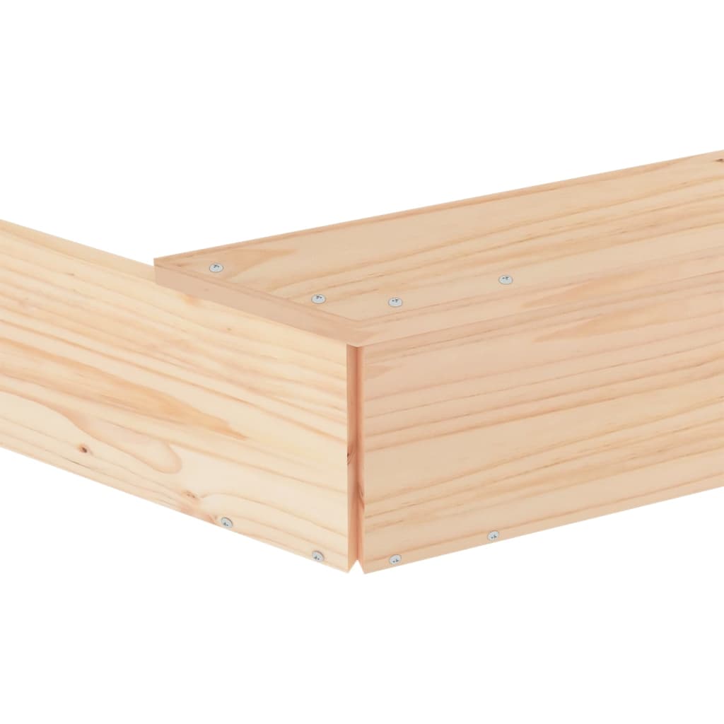 Sandlåda med säten oktagon massiv furu