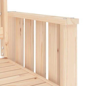 Trädgårdsbänk med bord 2-sits massiv furu