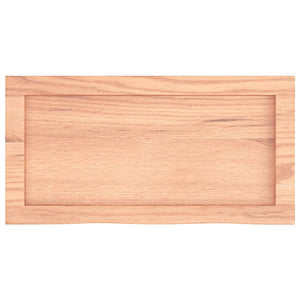 Vägghylla ljusbrun 60x30x(2-6) cm behandlad massiv ek