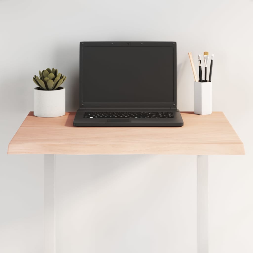 Bordsskiva 60x50x2 cm obehandlad massiv ek levande kant