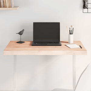 Bordsskiva 80x40x(2-4) cm obehandlad massiv ek levande kant