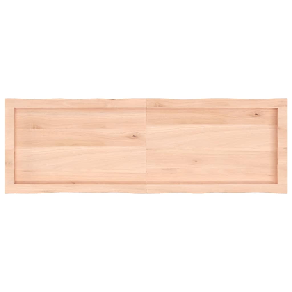 Bordsskiva 120x40x(2-4) cm obehandlad massiv ek levande kant