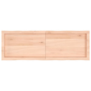 Bordsskiva 120x40x(2-4) cm obehandlad massiv ek levande kant