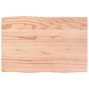 Bordsskiva ljusbrun 60x40x2 cm behandlad massiv ek levande kant