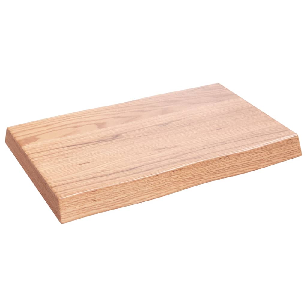 Bordsskiva ljusbrun 60x40x(2-6) cm massivt trä levande kant