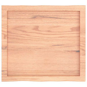 Bordsskiva ljusbrun 60x50x(2-6) cm massivt trä levande kant