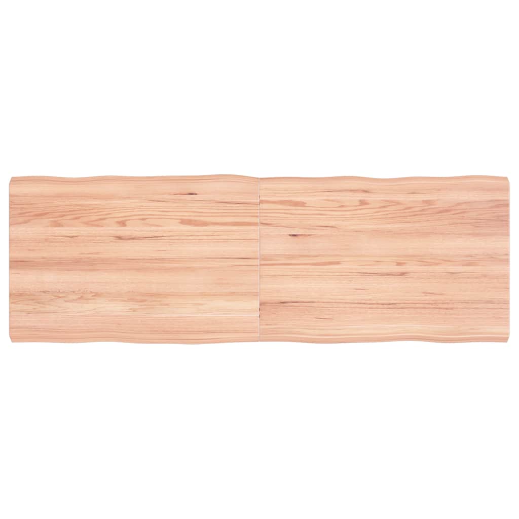 Bordsskiva ljusbrun 120x40x(2-4) cm massivt trä levande kant