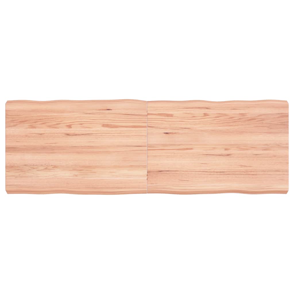 Bordsskiva ljusbrun 120x40x(2-6) cm massivt trä levande kant