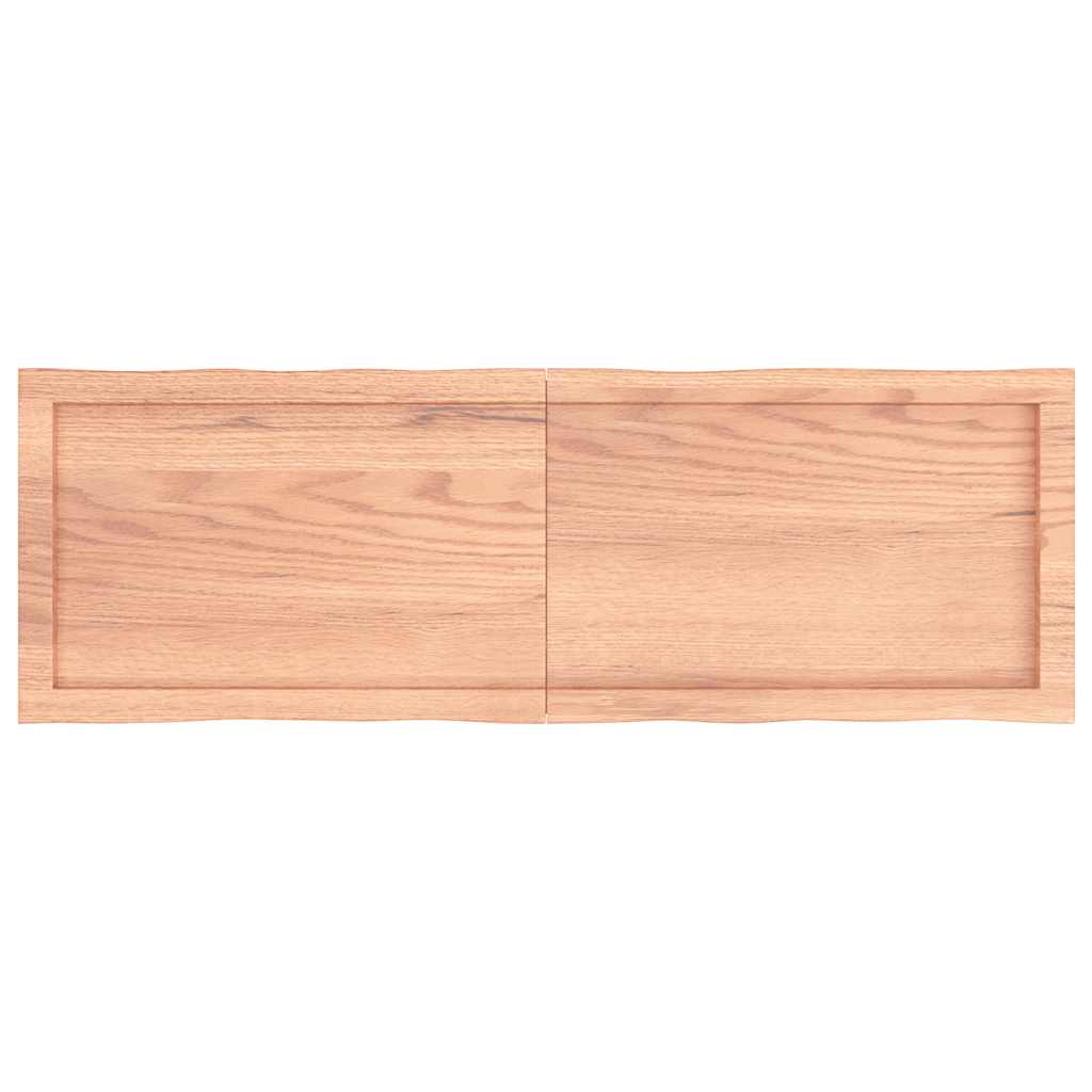 Bordsskiva ljusbrun 120x40x(2-6) cm massivt trä levande kant