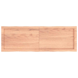 Bordsskiva ljusbrun 120x40x(2-6) cm massivt trä levande kant