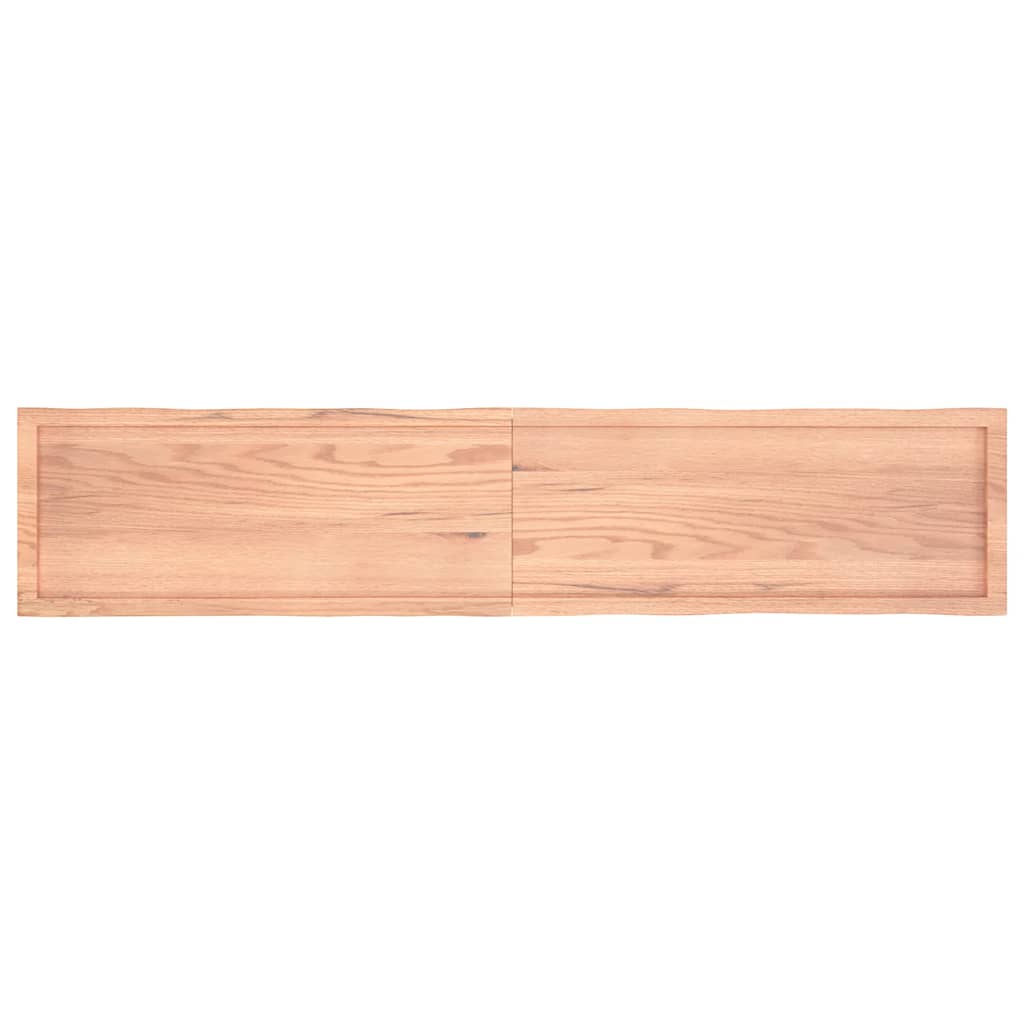 Bordsskiva ljusbrun 200x40x(2-6) cm massivt trä levande kant
