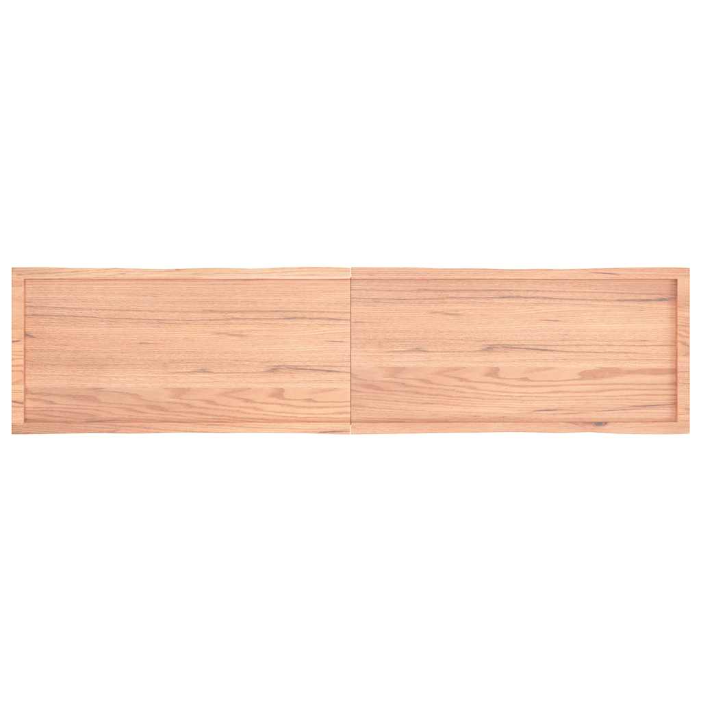 Bordsskiva ljusbrun 220x50x(2-4) cm massivt trä levande kant