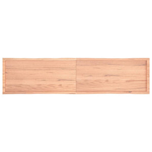 Bordsskiva ljusbrun 220x50x(2-6) cm massivt trä levande kant
