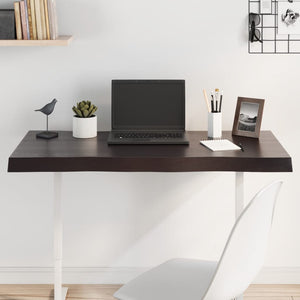 Bordsskiva mörkbrun 100x40x(2-6) cm massivt trä levande kant