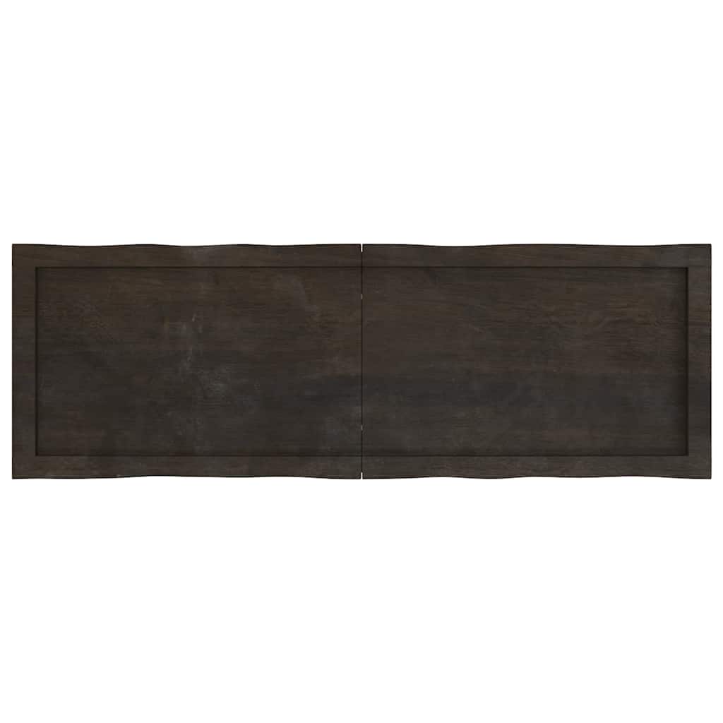 Bordsskiva mörkbrun 120x40x(2-6) cm massivt trä levande kant