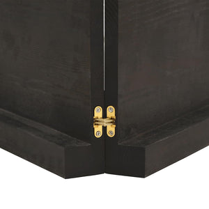 Bordsskiva mörkbrun 140x50x(2-6) cm massivt trä levande kant