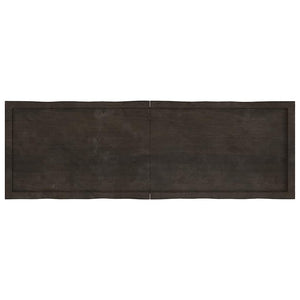 Bordsskiva mörkbrun 160x50x(2-6) cm massivt trä levande kant