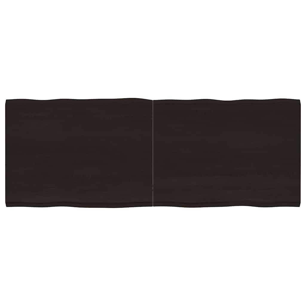 Bordsskiva mörkbrun 160x60x(2-4) cm massivt trä levande kant