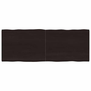 Bordsskiva mörkbrun 160x60x(2-4) cm massivt trä levande kant