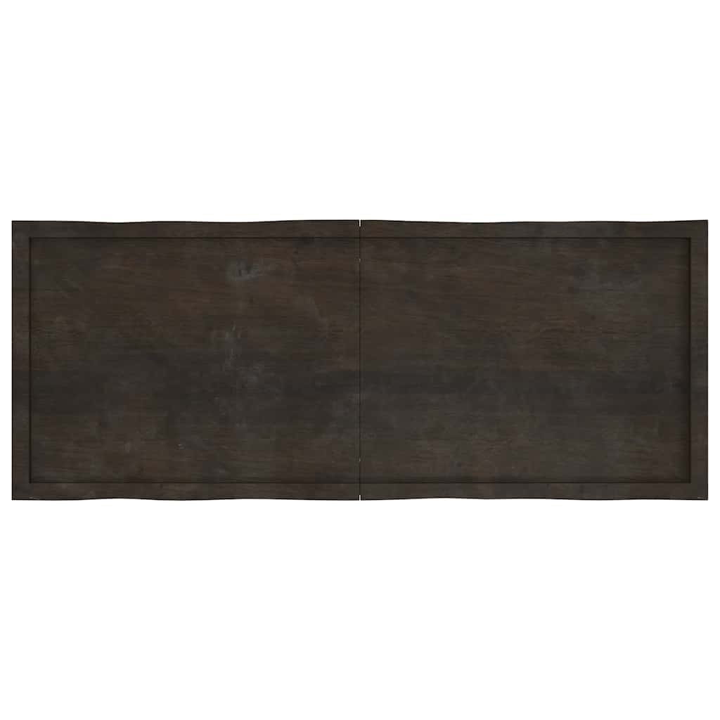 Bordsskiva mörkbrun 160x60x(2-4) cm massivt trä levande kant
