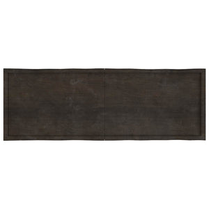 Bordsskiva mörkbrun 180x60x(2-4) cm massivt trä levande kant