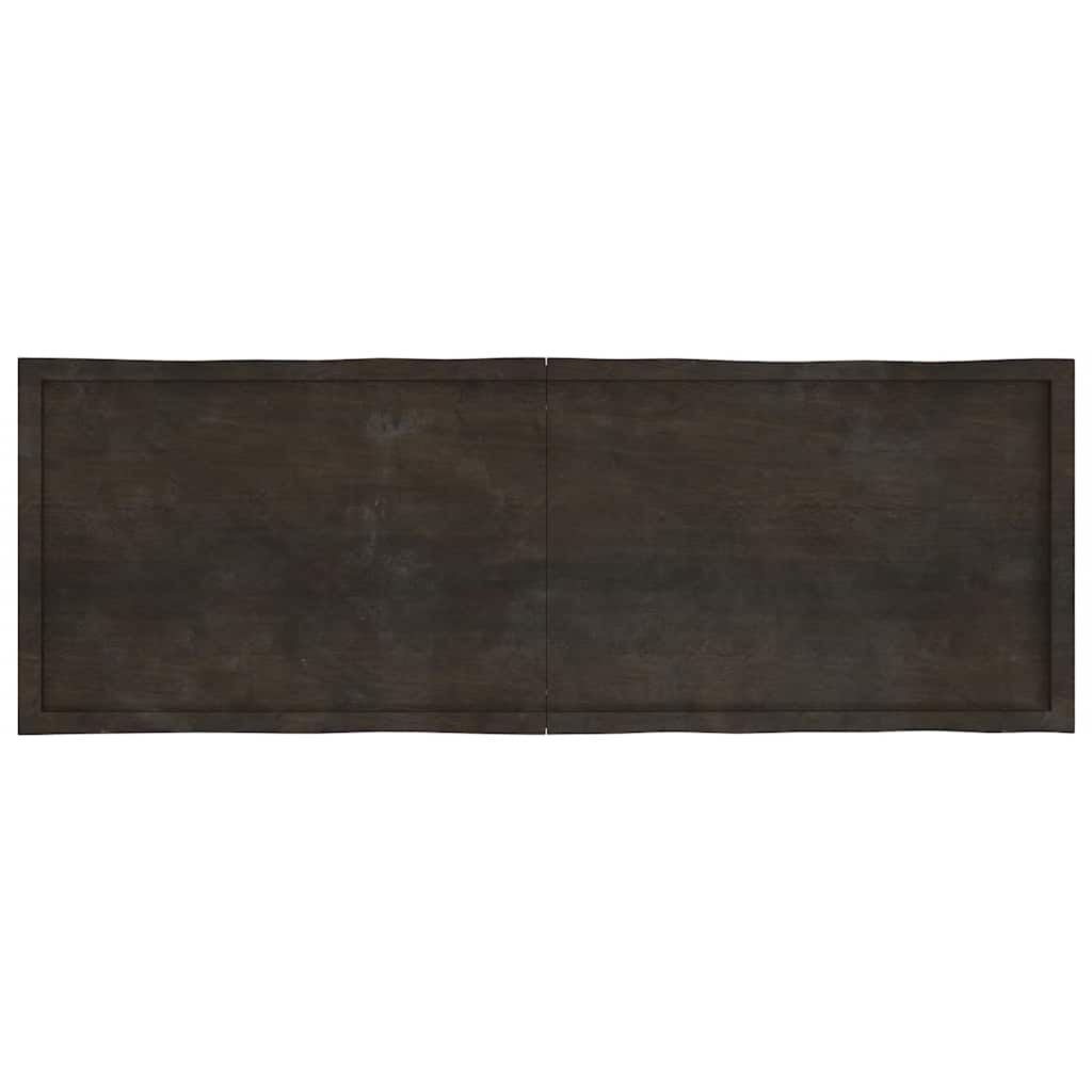 Bordsskiva mörkbrun 180x60x(2-6) cm massivt trä levande kant