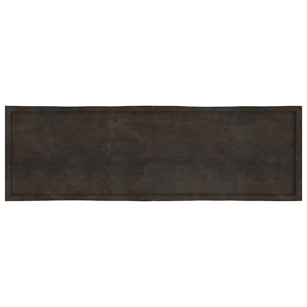 Bordsskiva mörkbrun 200x60x(2-4) cm massivt trä levande kant