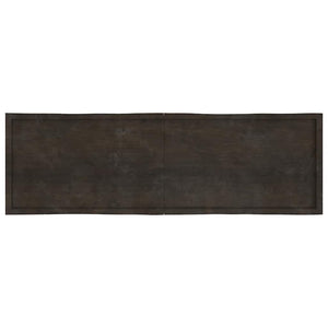 Bordsskiva mörkbrun 200x60x(2-4) cm massivt trä levande kant