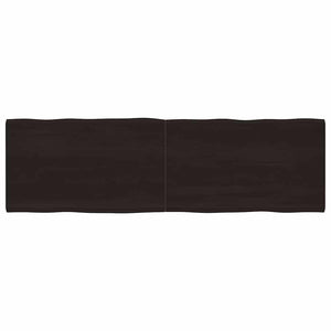 Bordsskiva mörkbrun 200x60x(2-6) cm massivt trä levande kant