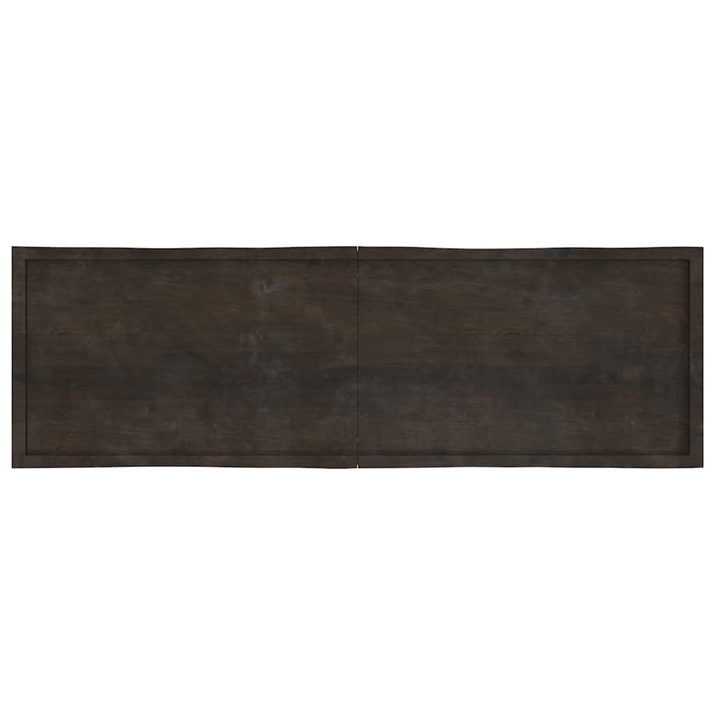 Bordsskiva mörkbrun 200x60x(2-6) cm massivt trä levande kant