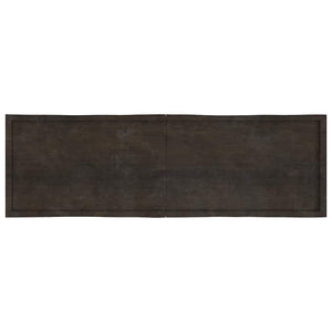 Bordsskiva mörkbrun 200x60x(2-6) cm massivt trä levande kant