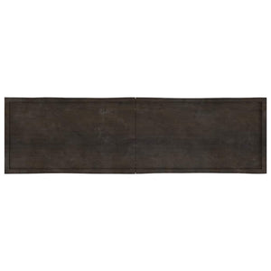 Bordsskiva mörkbrun 220x60x(2-4) cm massivt trä levande kant