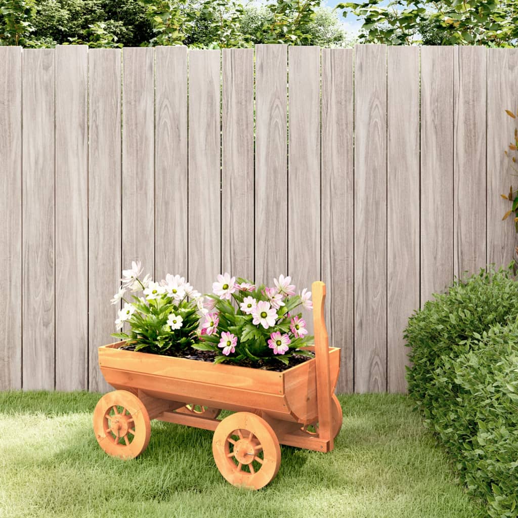 Dekorativ vagn 70x43x54 cm Massivt granträ