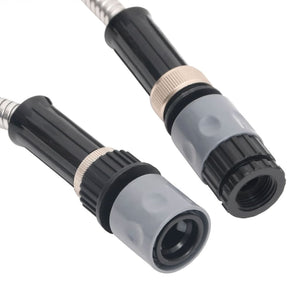 Slang med sprutmunstycke silver 0,6" 15 m rostfritt stål