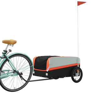 Cykelvagn svart och orange 45 kg järn