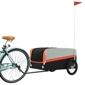 Cykelvagn svart och orange 45 kg järn