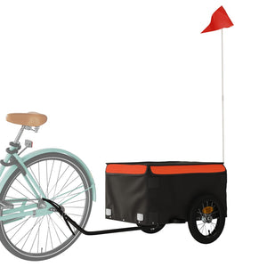 Cykelvagn svart och orange 30 kg järn