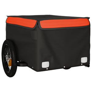Cykelvagn svart och orange 30 kg järn
