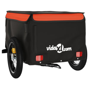 Cykelvagn svart och orange 30 kg järn