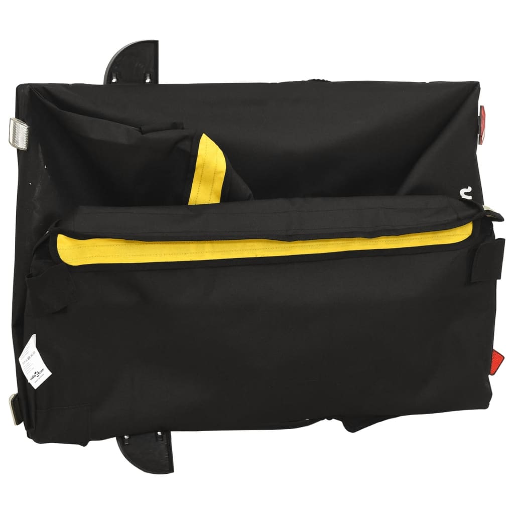 Cykelvagn svart och gul 45 kg järn