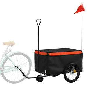 Cykelvagn svart och orange 30 kg järn