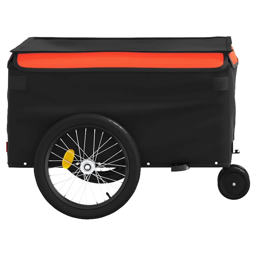 Cykelvagn svart och orange 30 kg järn
