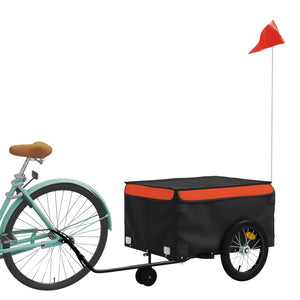 Cykelvagn svart och orange 45 kg järn