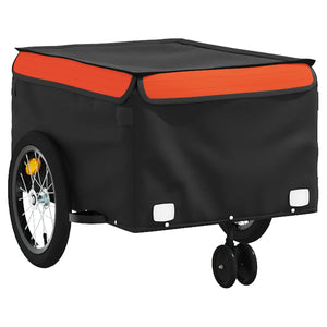 Cykelvagn svart och orange 45 kg järn