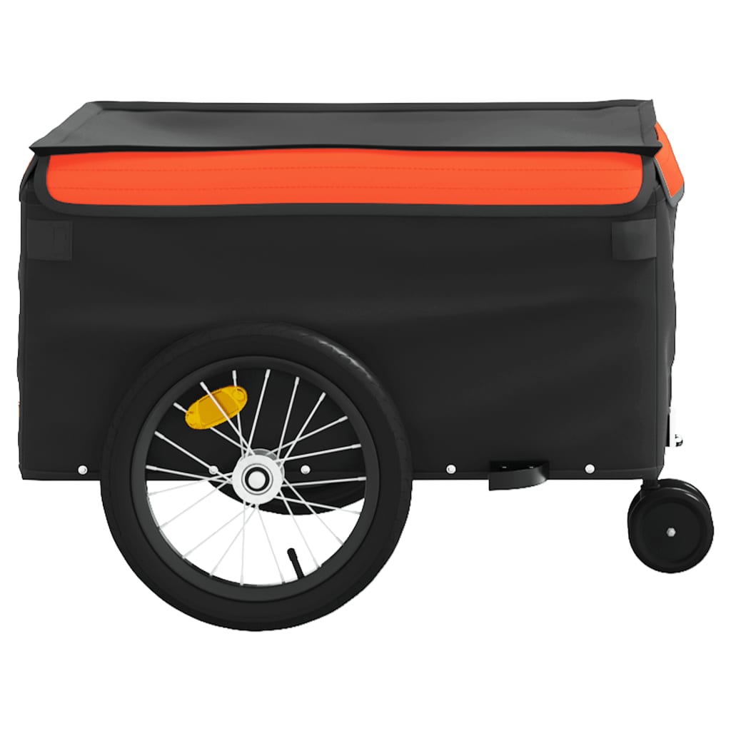 Cykelvagn svart och orange 45 kg järn