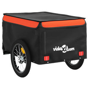 Cykelvagn svart och orange 45 kg järn
